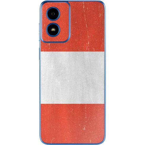 Peru Flag Distressed Moto G Play 4G (2024) Skin